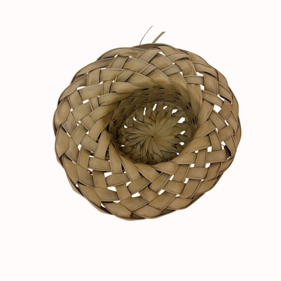 Handwoven Straw Sun Hat Palm Leaf Beach Coastal Market Wide Brim Natural Summer main image 6